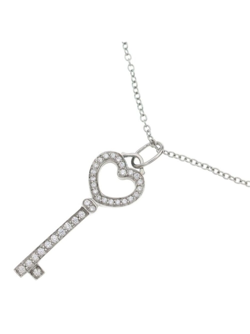 Tiffany & Co Heart Diamond Necklace Platinum